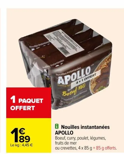 nouilles instantanées apollo