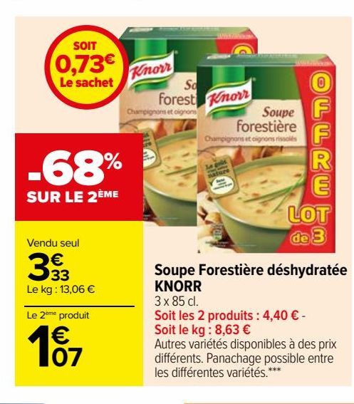 Soupe Forestière déshydratée KNORR