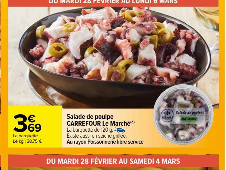 Salade de poulpe CARREFOUR Le Marché(q)