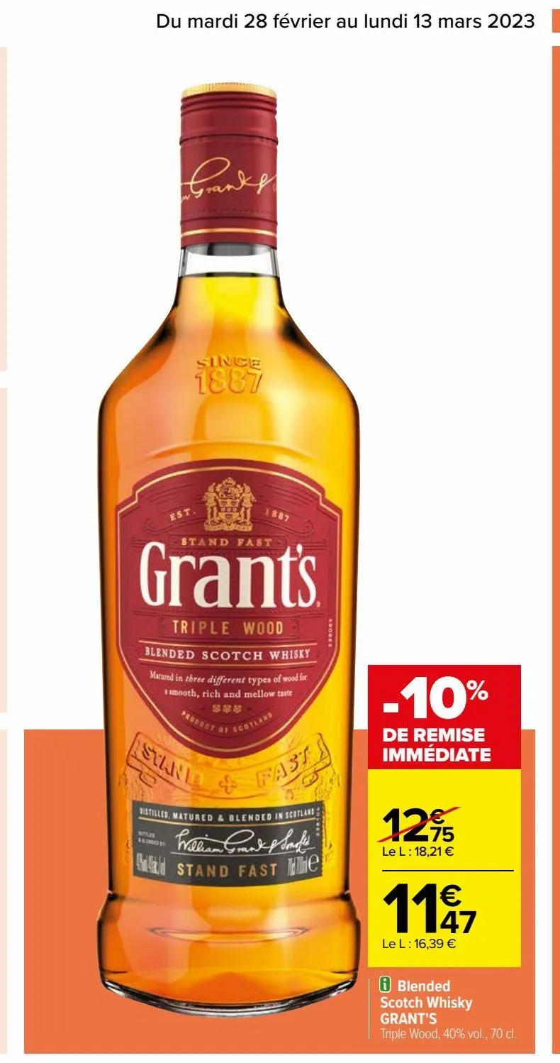 blended scotch whisky grant's