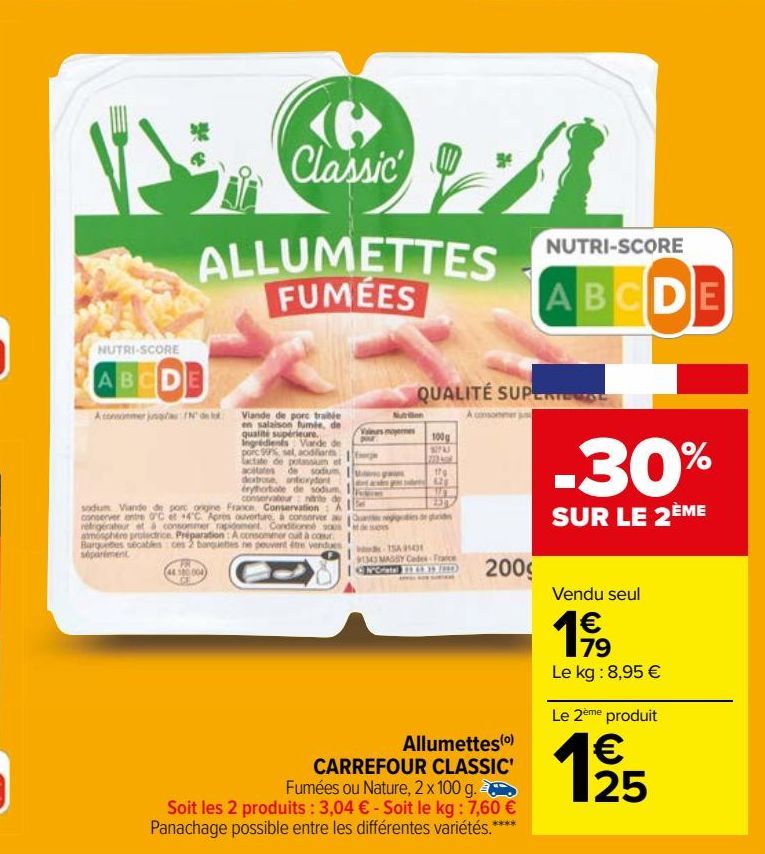 Allumettes(o) CARREFOUR CLASSIC'