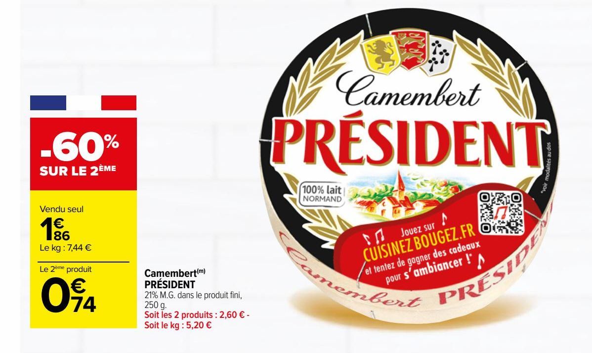 Camembert(m) PRÉSIDENT