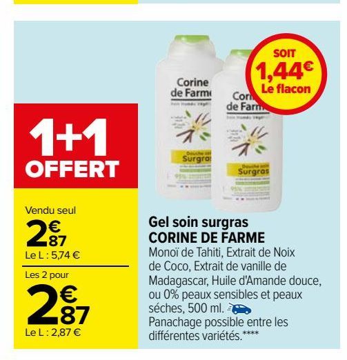 Gel soin surgras CORINE DE FARME