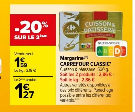 margarine(m) carrefour classic'