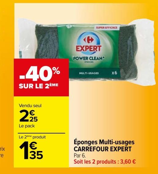 Éponges Multi-usages CARREFOUR EXPERT