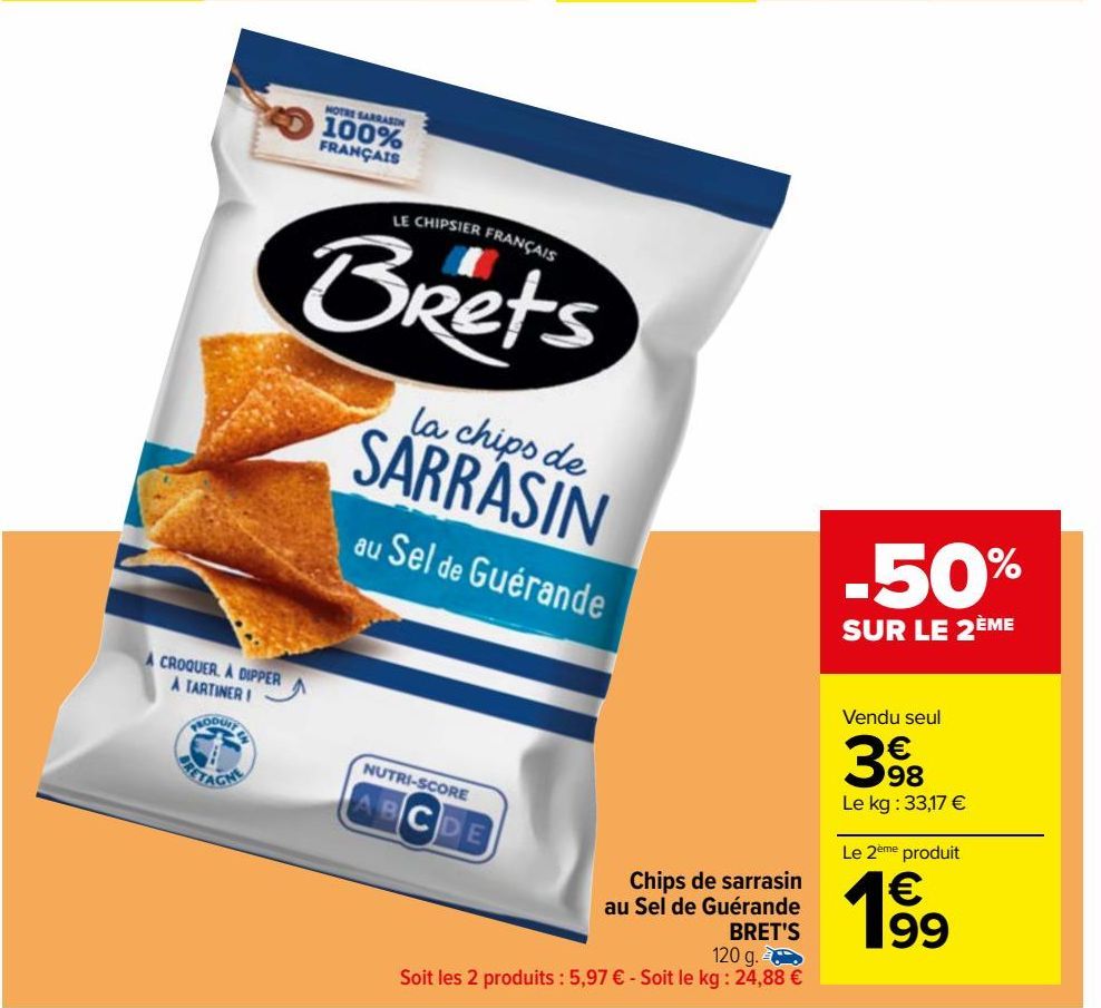 Chips de sarrasin au Sel de Guérande BRET'S