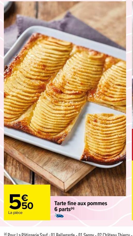 Tarte fine aux pommes 6 parts(n)