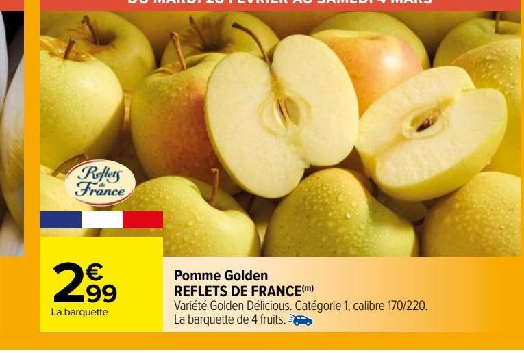 Pomme Golden REFLETS DE FRANCE(m)