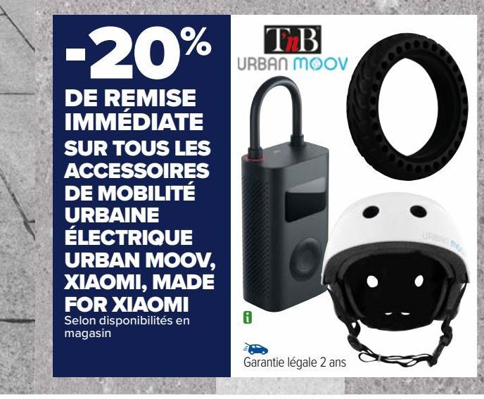 TOUS LES ACCESSOIRES DE MOBILITÉ URBAINE ÉLECTRIQUE URBAN MOOV, XIAOMI, MADE FOR XIAOMI