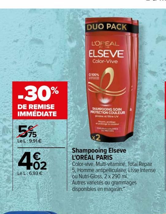 Shampooing Elseve L'ORÉAL PARIS