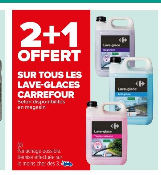 TOUS LES LAVE-GLACES CARREFOUR