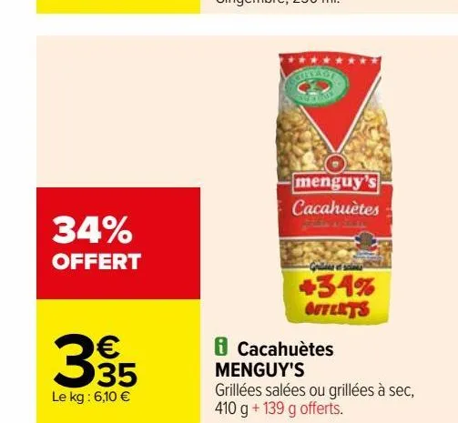 cacahuètes menguy's