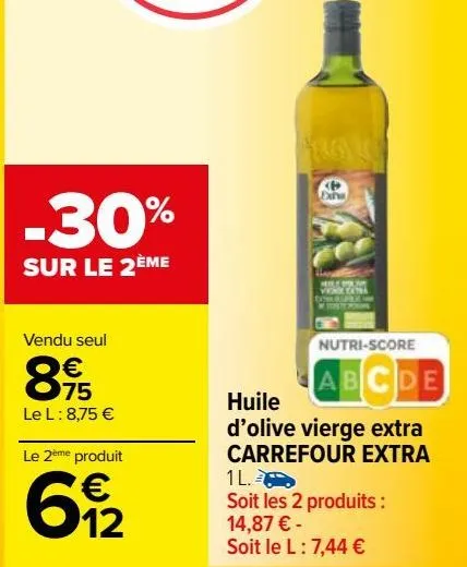 huile d'olive extra vierge carrefour extra