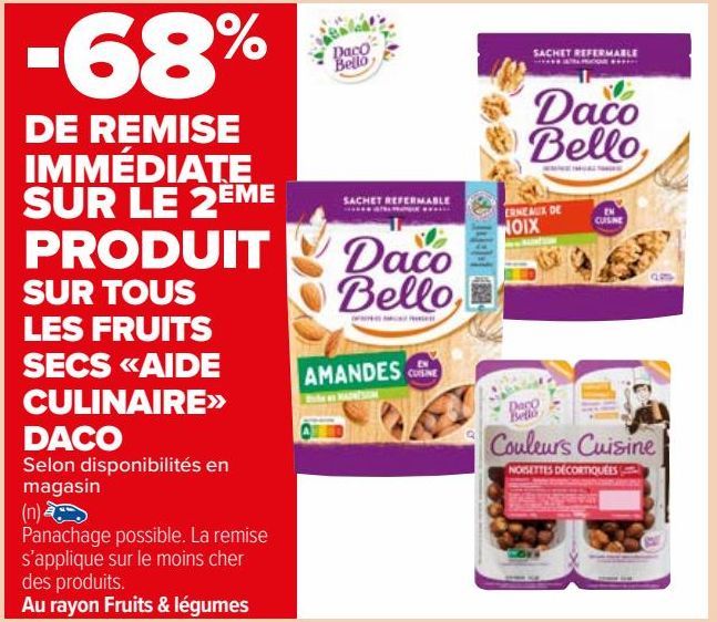 TOUS LES FRUITS SECS <<AIDE CULINAIRE>> DACO