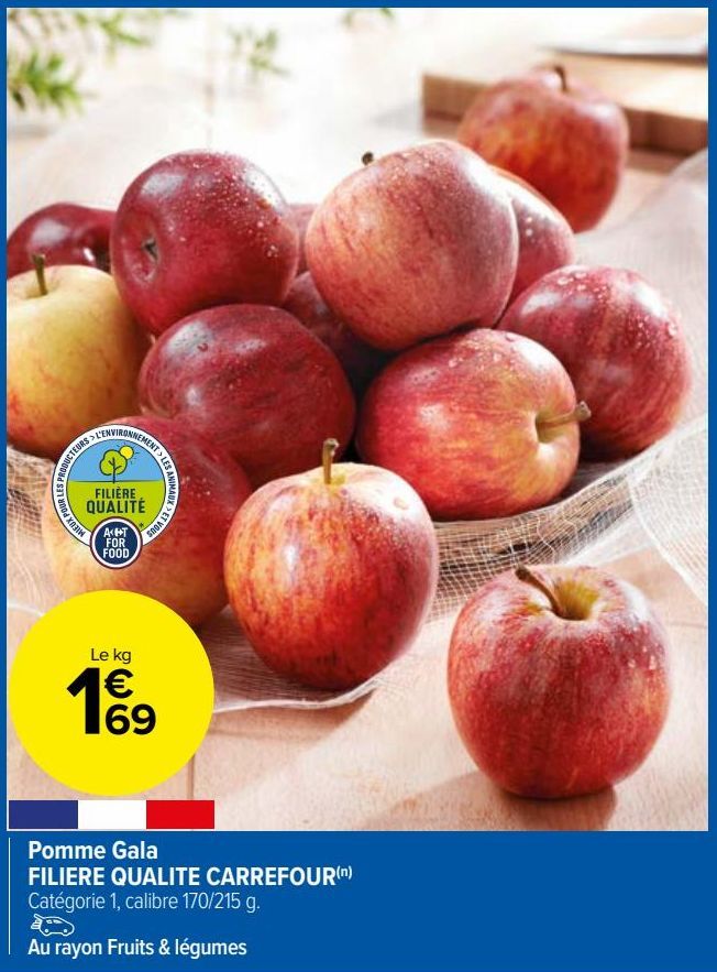 pomme Gala filière qualité Carrefour