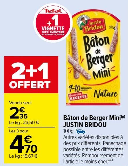 bâton de berger mini Justin Bridou