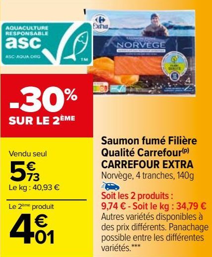 saumon fumé filière qualité Carrefour Carrefour extra