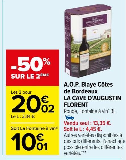 aop blaye côtes de bordeaux la cave d'augustin florent