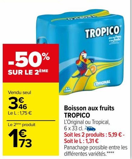 boisson aux fruits Tropico