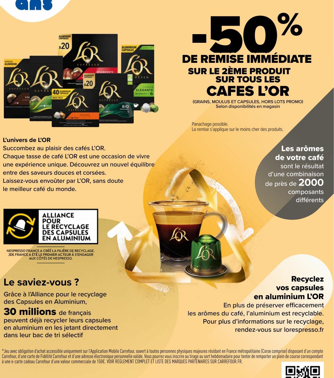 TOUS LES CAFES L'OR