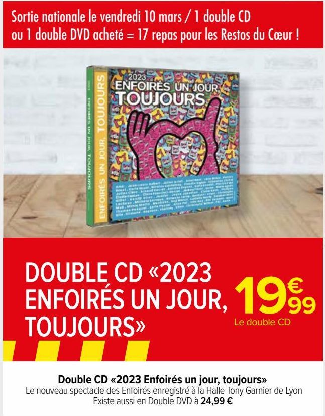 double CD <<2023 enfoirés un jour, toujours>>