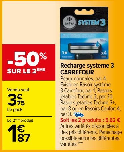 Recharge systeme 3 Carrefour