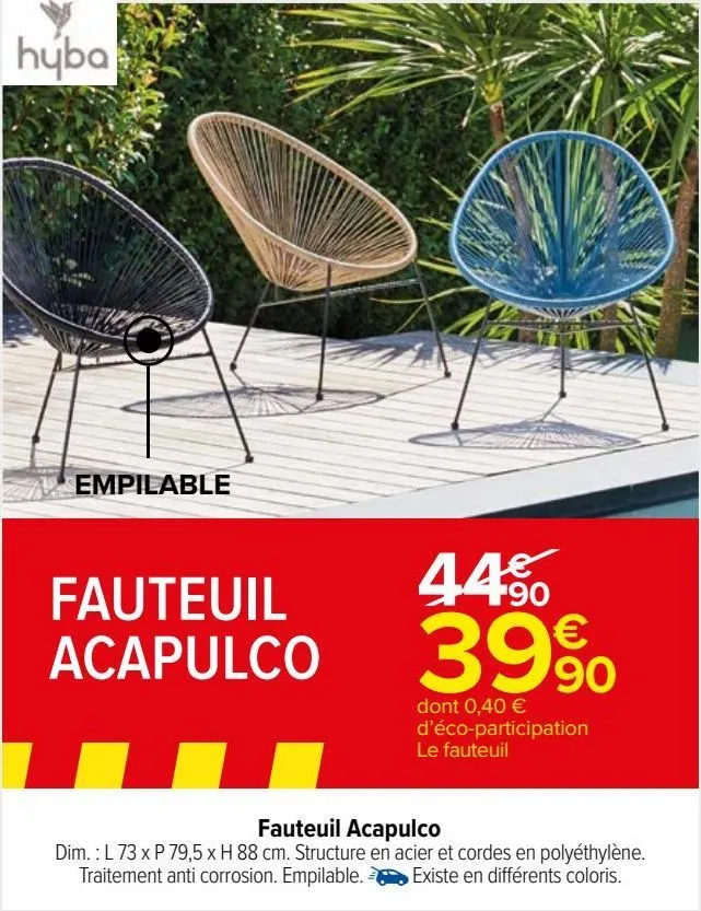 fauteuil acapulco