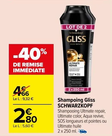 shampoing gliss schwarzkopf