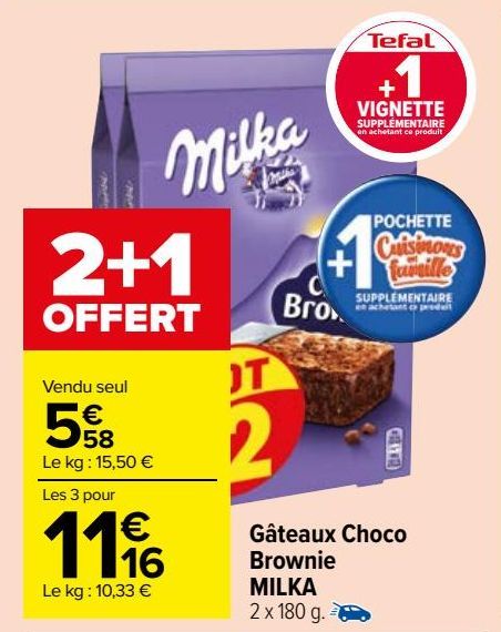 gâteau choco brownie Milka