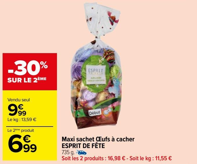 Maxi sachet oeufs à cacher Esprit de fête