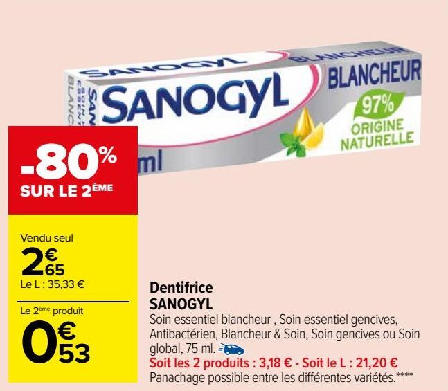 dentifrice Sanogyl