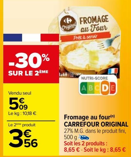 fromage au four Carrefour original