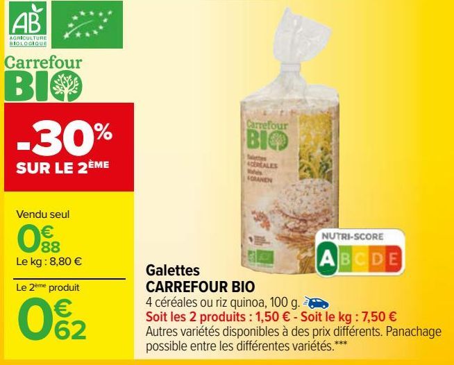 galettes Carrefour bio