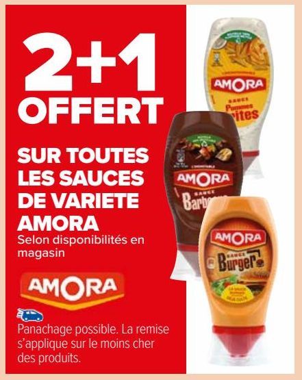 Toutes les sauces de veriete Amora