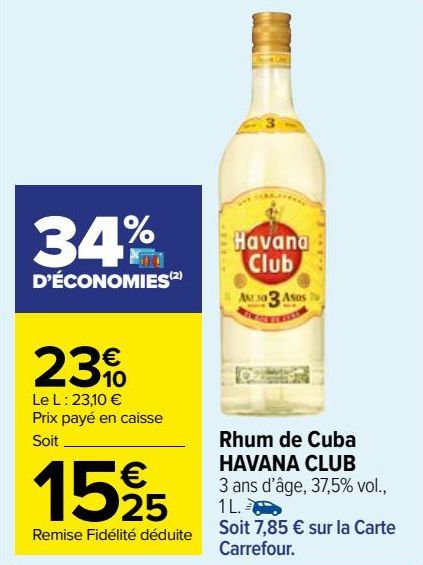 rhum de cuba Havana Club