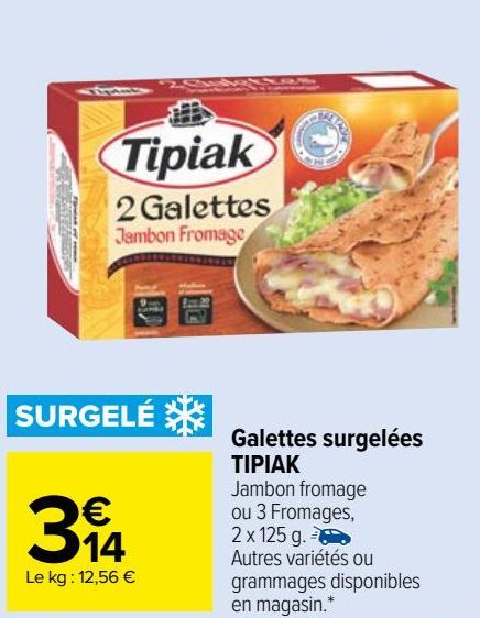 galettes surgelées Tipiak