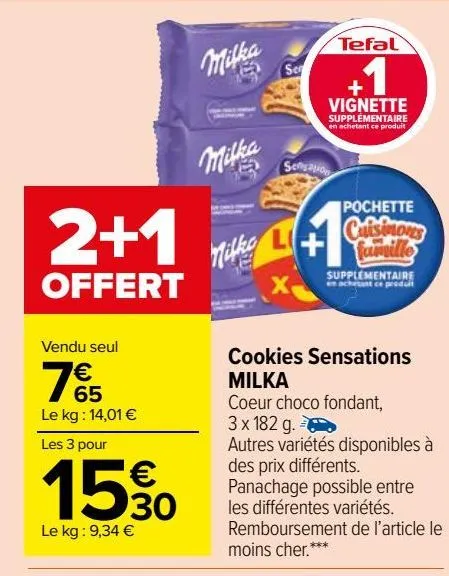 cookies sensations milka