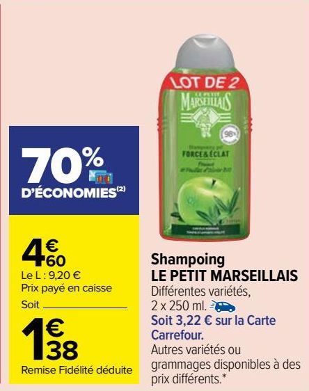 shampoing Le petit marseillais