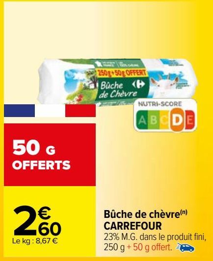 fromage de chèvres Carrefour