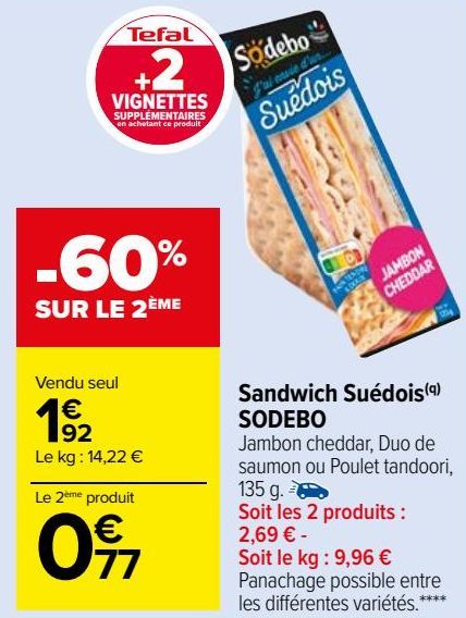 sandwichs suédois Sodebo