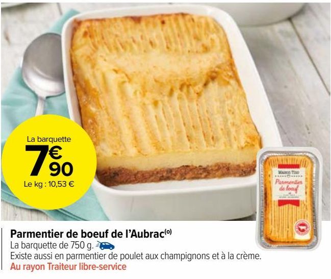 parmentier de boeuf de l'aubrac