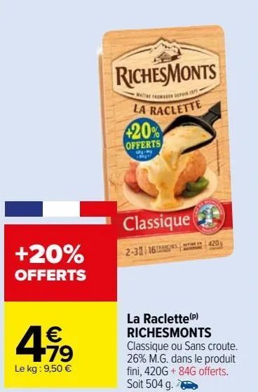 la raclette richesmonts