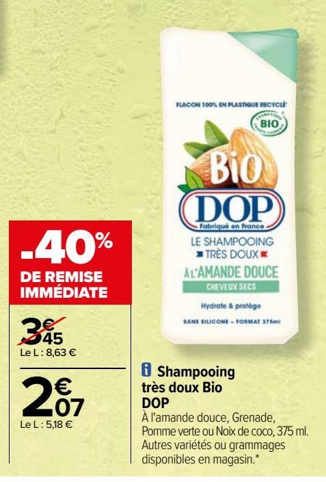 Shampooing très doux Bio DOP