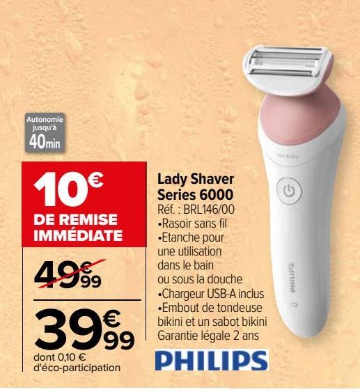 Lady Shaver Series 6000 Philips