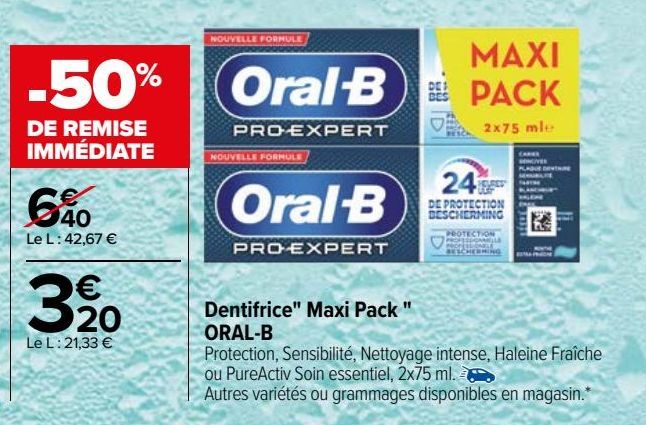 Dentifrice" Maxi Pack " ORAL-B
