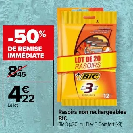 rasoirs non rechargeables bic