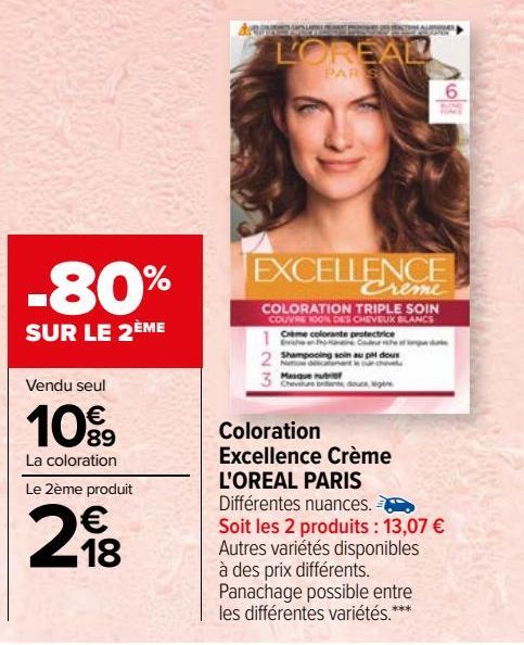 Coloration Excellence Crème L'OREAL PARIS