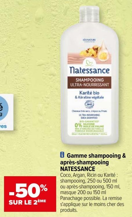 Gamme shampooing & après-shampooing NATESSANCE