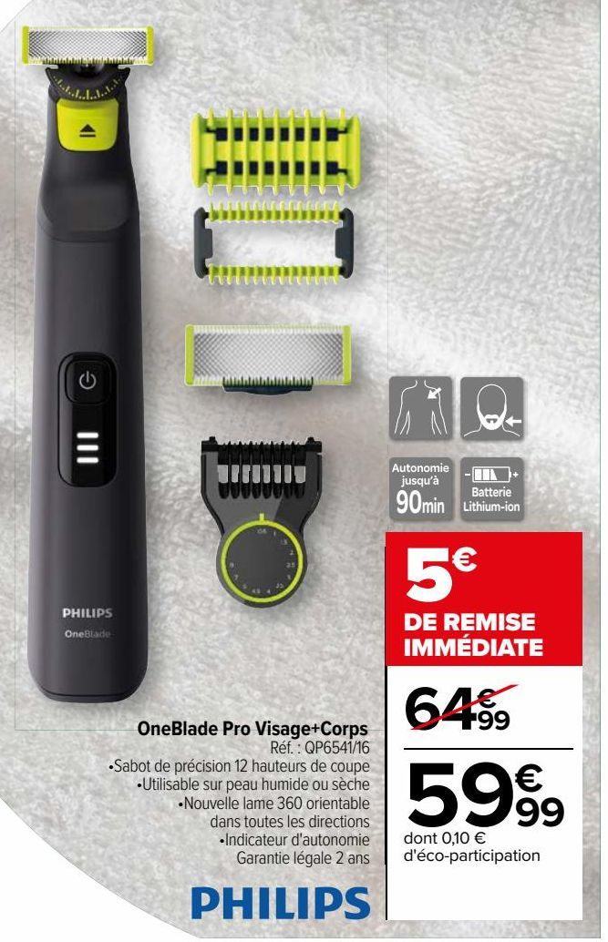 OneBlade Pro Visage+Corps Philips