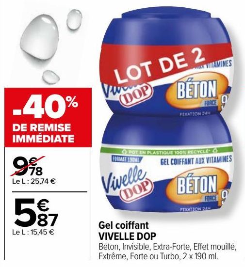 Gel coiffant VIVELLE DOP